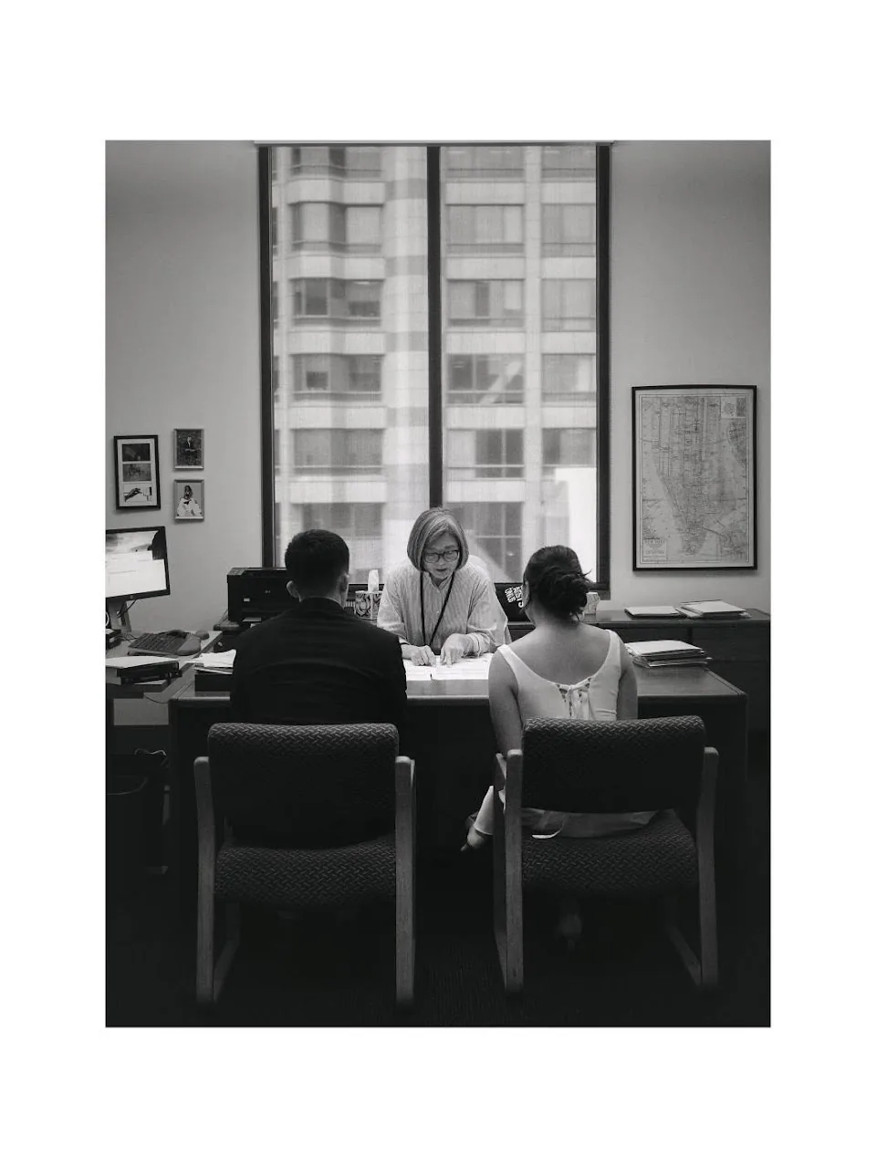 Intimate moment signing the marriage license at Seattle Municipal Court